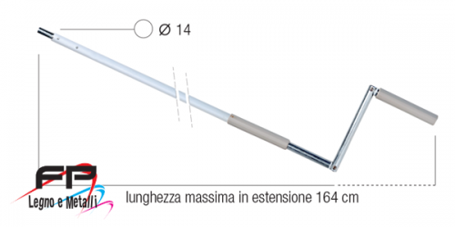 Asta per argano colore bianco